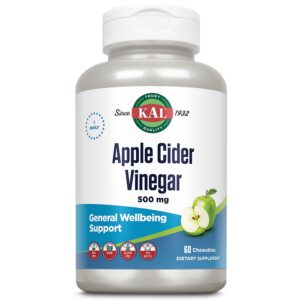 Tabletas masticables Vinagre de Sidra de Manzana 500mg KAL