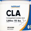 Polvo Nutricost CLA suplemento ácido linoleico conjurado