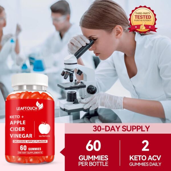 Empaque gomitas vinagre sidra de manzana LEAFTOUCH 60