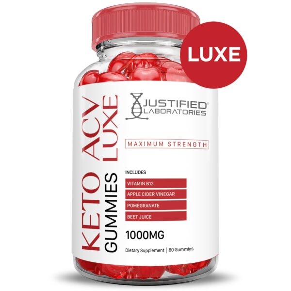 Detalle gomitas Luxe Keto ACV sabor fruta con beneficio saludable