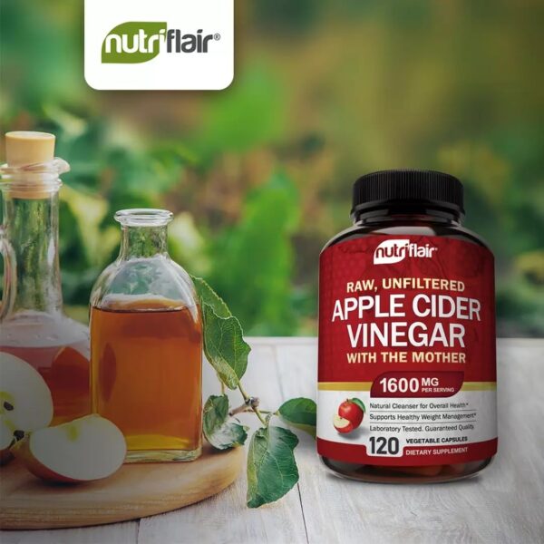 Cápsulas naturales vinagre manzana NutriFlair 1600mg Cápsulas naturales vinagre manzana NutriFlair 1600mg