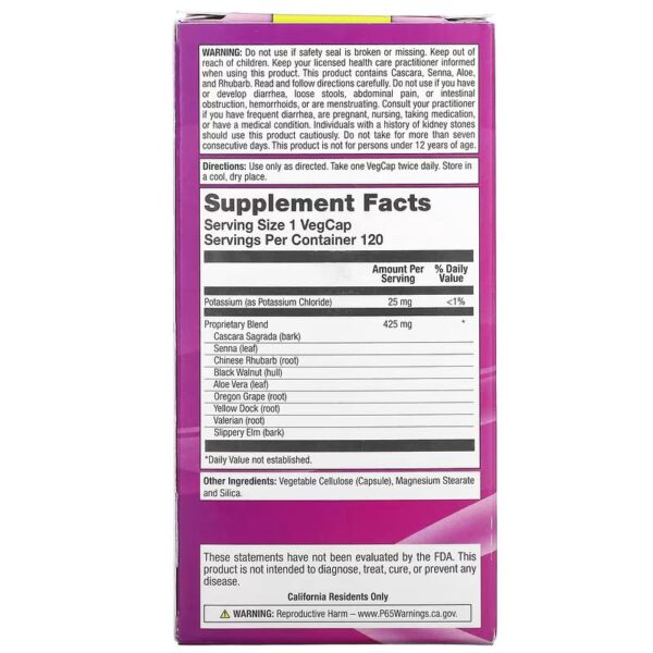 Fórmula suave para limpieza nocturna del colon