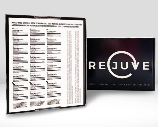 Contenido caja personalizada paquete Quit Caffeine REJUVE