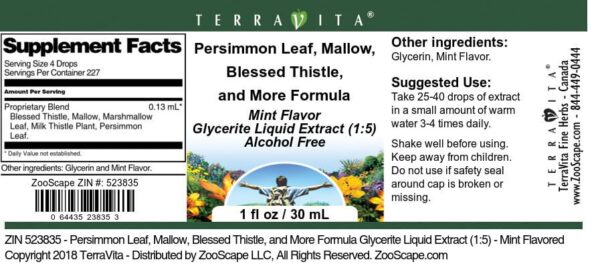 Botella extracto glicerinado Terravita presentación lateral
