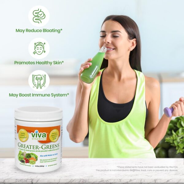 Polvo orgánico greater greens detox supergreens para jugos verdes