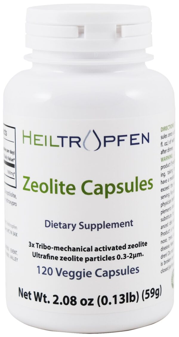 Suplemento Zeolite Heiltropfen 120 cápsulas para desintoxicación