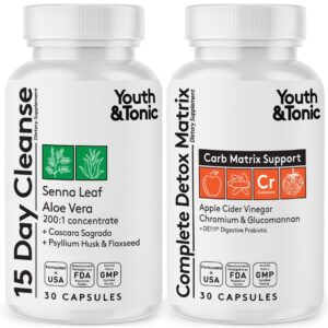 Paquete Youth & Tonic limpieza de 15 días y soporte metabolismo 60 pastillas