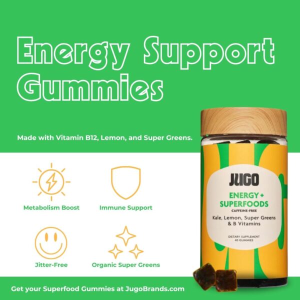 JUGO gomitas ACV + Energy para digestión y energía natural saludable