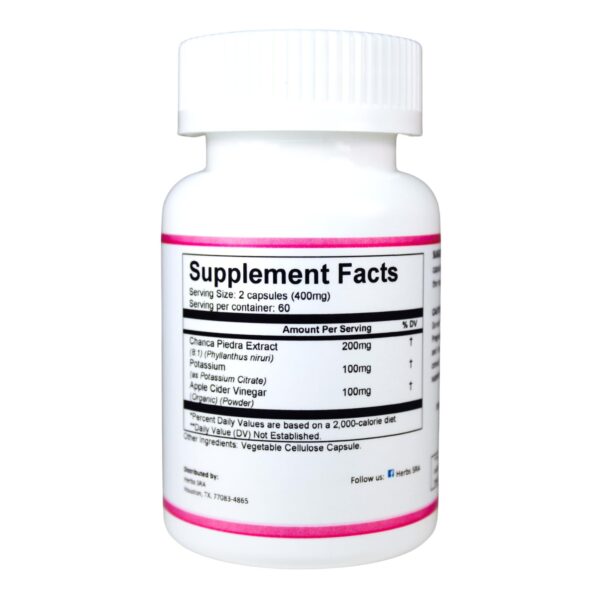 Suplemento KidneyCleanse con chanca piedra y vinagre de sidra