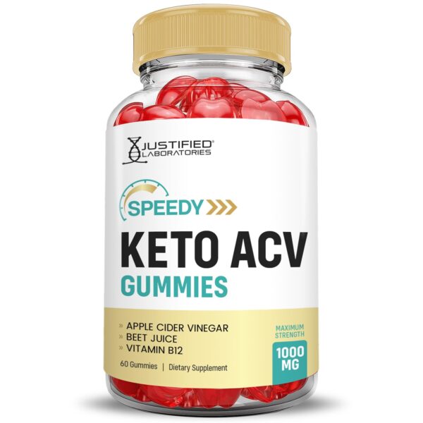 Etiqueta frontal Speedy Keto ACV gomitas espectáculo natural
