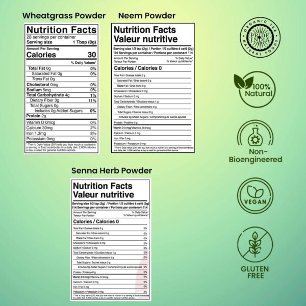Polvo pasto de trigo para jugos verdes y batidos