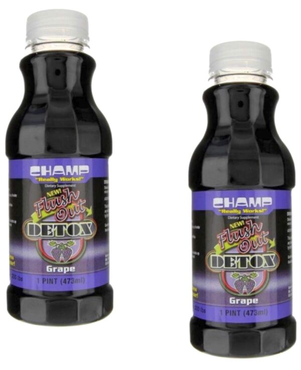 Champ Flush Out bebida detox sabor uva envase
