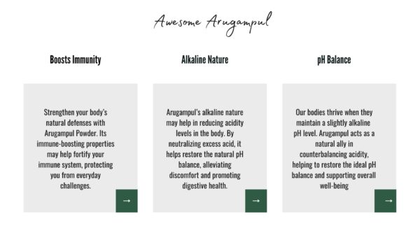 Polvo de arugampul para inmunidad y salud celular