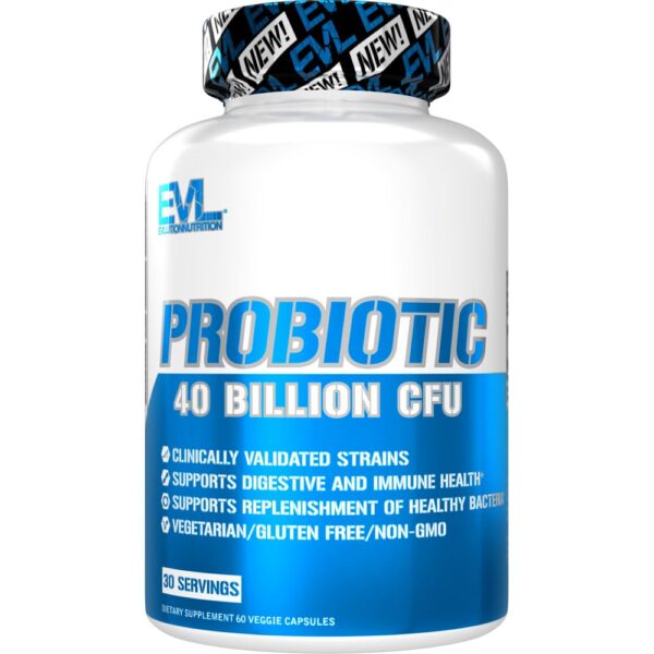 Evlution Nutrition probiótico 40 mil millones CFU envase frontal