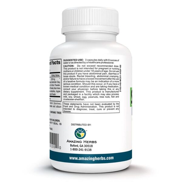 Cápsulas Amazing Herbs para limpieza natural de colon y desechos