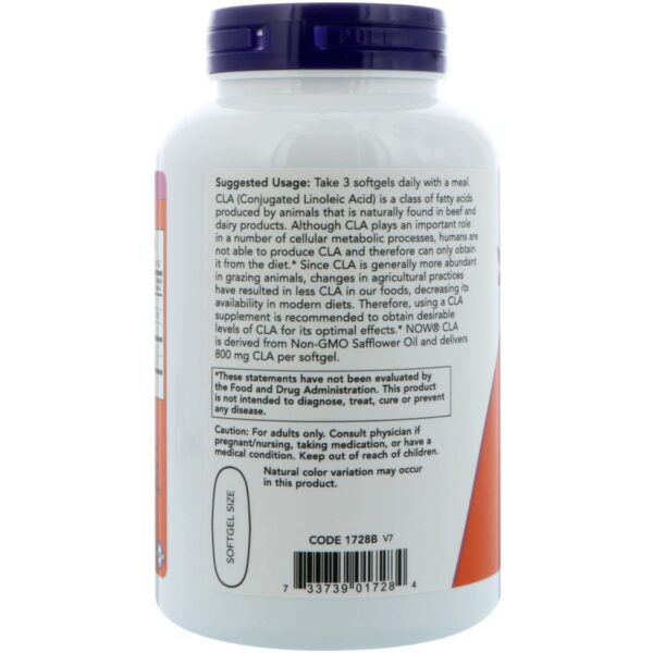 Now Foods CLA 800mg información nutricional