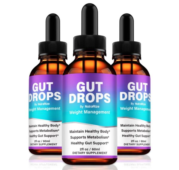 NutraRize gotas para intestino botella frontal pack 3