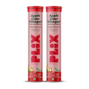 Tabletas efervescentes vinagre sidra manzana PLIX rojo paquete