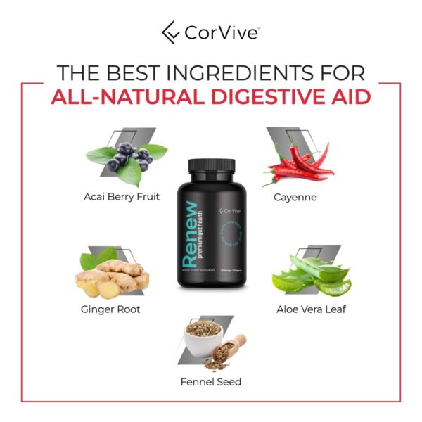Frasco suplemento CorVive Renew Cleanse 60 cápsulas