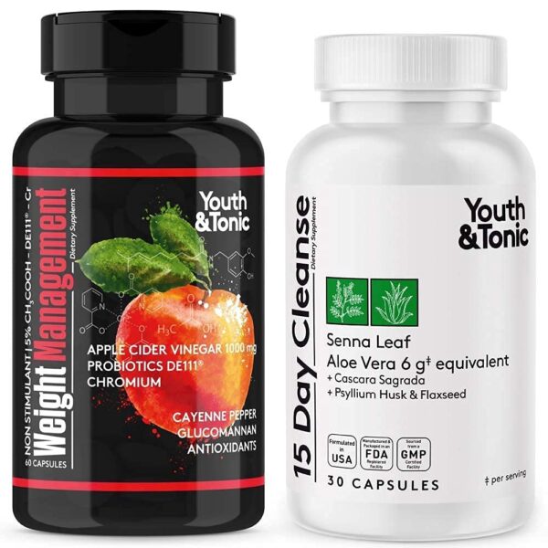 Suplementos limpieza colon y vinagre sidra 15 días natural