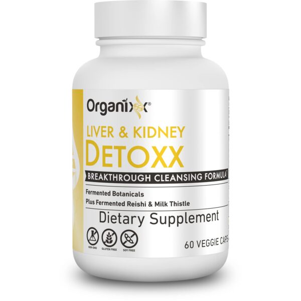 Organixx suplemento detox riñón hígado 60 cápsulas Organixx suplemento detox riñón hígado 60 cápsulas