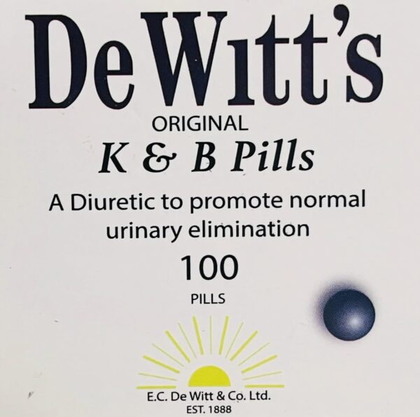 Píldoras diuréticas DeWitt's vista lateral