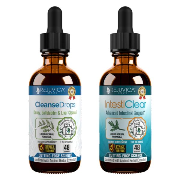 Rejuvica Health Cleanse Drops suplemento líquido para riñones y vesícula biliar