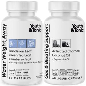 Youth & Tonic pastillas para retención de agua y hinchazón paquete principal