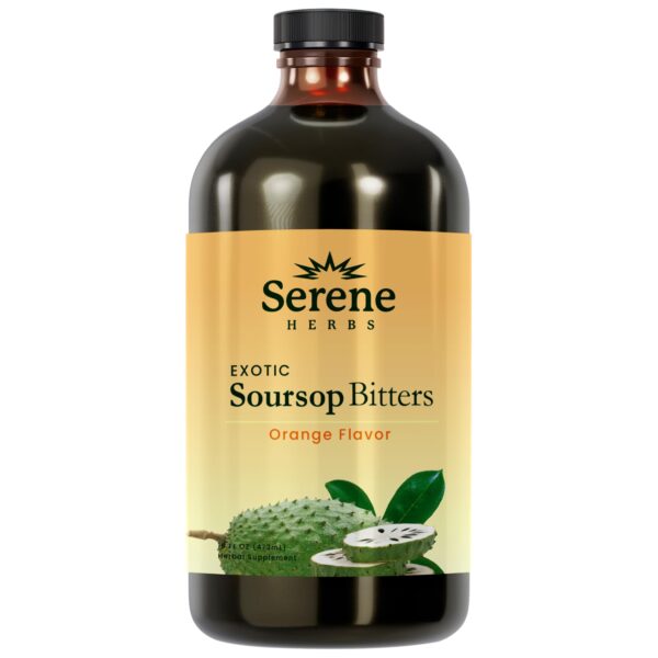 Botella de amargos de guayusa Serene Herbs sabor naranja 16 fl oz
