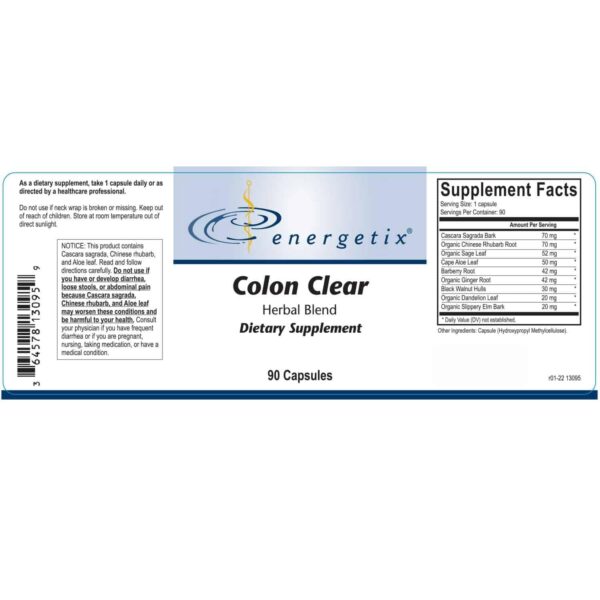 Caja y cápsulas Colon Clear suplemento digestivo