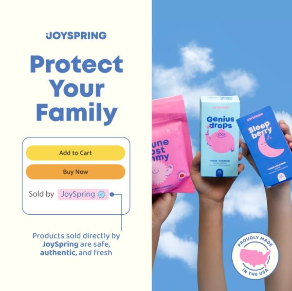 Botella JoySpring GlutaGuard gotas antioxidantes para niños