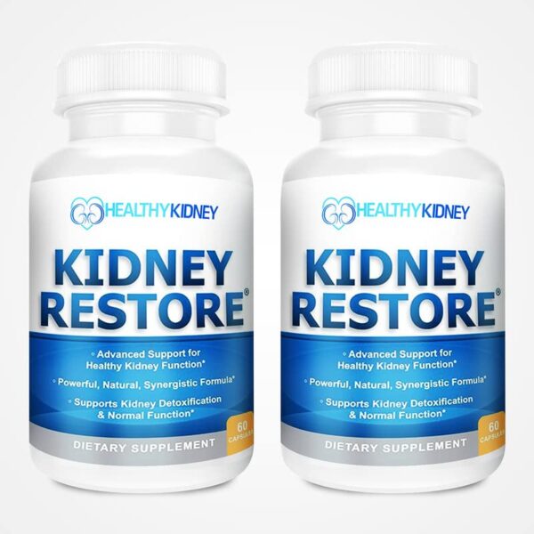 Frascos de suplemento renal Kidney Restore 60 cápsulas