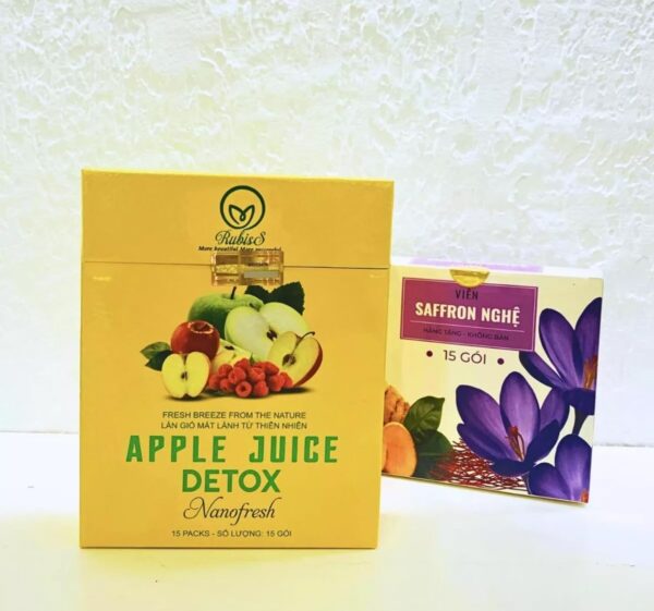 Jugo detox manzana Rubiss con azafrán paquete 15 unidades