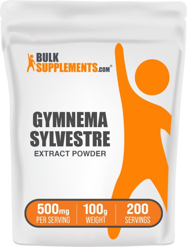 Polvo extracto de Gymnema BulkSupplements en paquete de 100 gramos