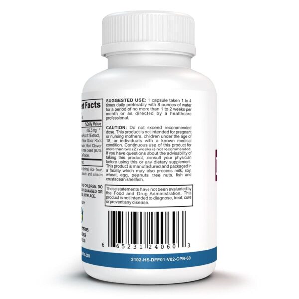 Frasco suplemento natural Detox/Flush para detoxificación