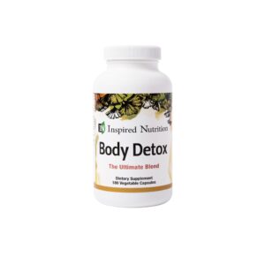 Body Detox Inspired Nutrition botella de 180 cápsulas