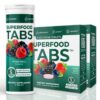 Superfood Tabs tabletas detox paquete frontal con 15 superalimentos
