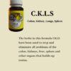 Ingredientes del suplemento CKLS para colon y órganos internos