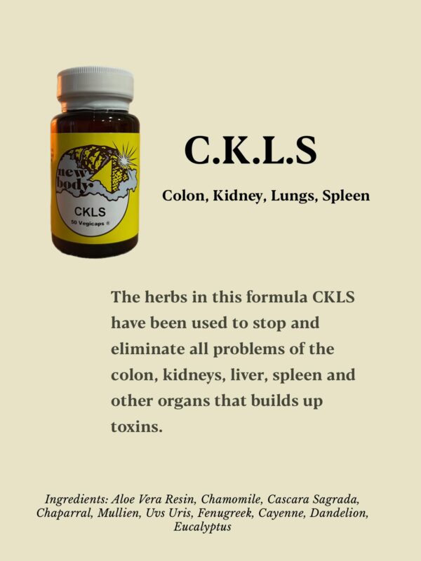 Ingredientes del suplemento CKLS para colon y órganos internos