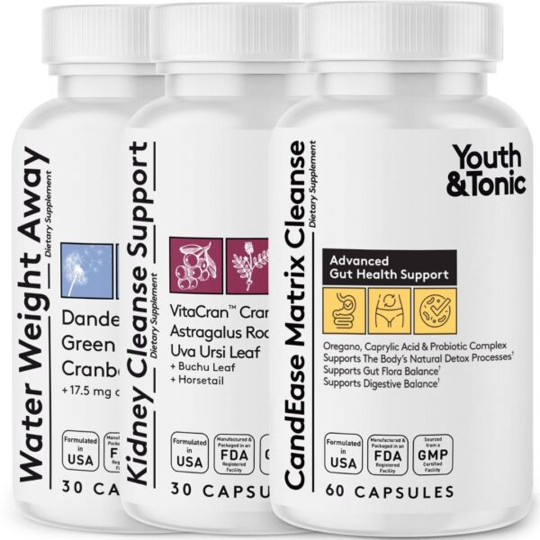 Paquete Water Weight Away y Limpieza Renal CandEase Matrix detox corporal