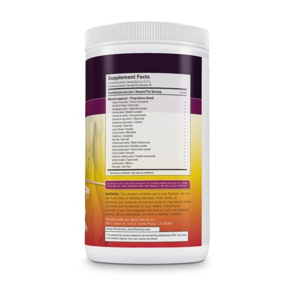 Frontal paquete polvo Detoxsan Betel Natural para limpieza