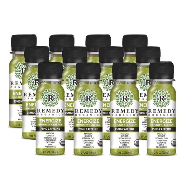 Remedy Organics Immunity Plus Shot 12-pack energía y detox