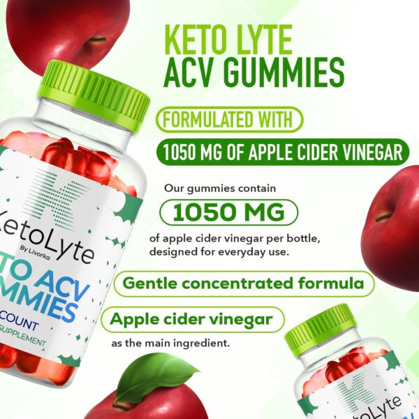 Gomitas KetoLyte ACV saludables para dieta keto en paquete doble
