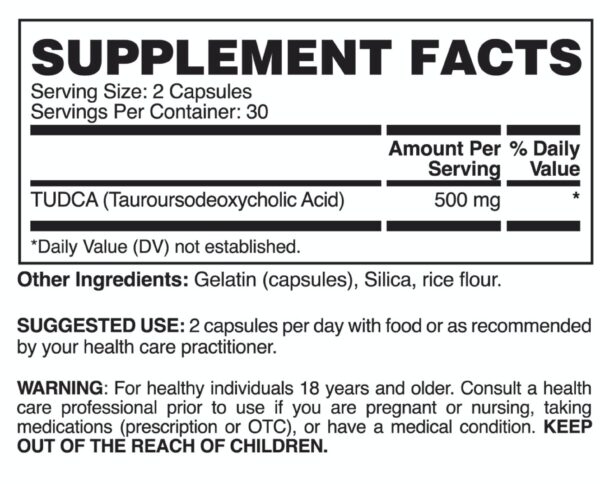 Suplemento TUDCA para limpieza y desintoxicación