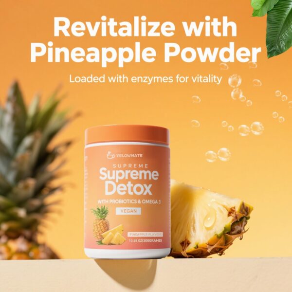 Paquete YELOWMATE Supreme Detox suplemento natural sabor piña