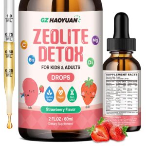 Detox de zeolite para niños y adultos en sabor fresa.