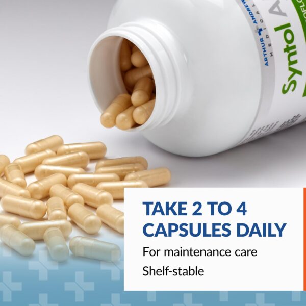 Frasco cerrado Syntol fórmula probióticos prebióticos enzimas 90 caps