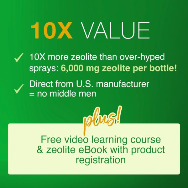 Zeolita líquida ZETOX premium con vitamina B12 y D3 para detox seguro