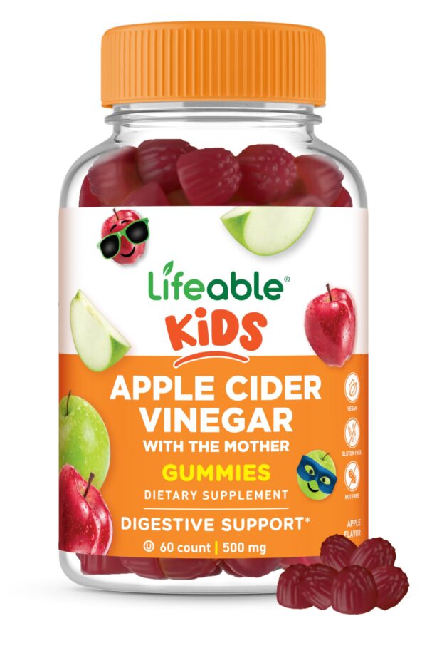 Frasco gomitas Lifeable vinagre manzana para niños