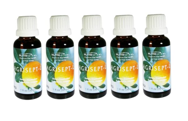 Botella antioxidante Agrisept L 30ml pack de cinco